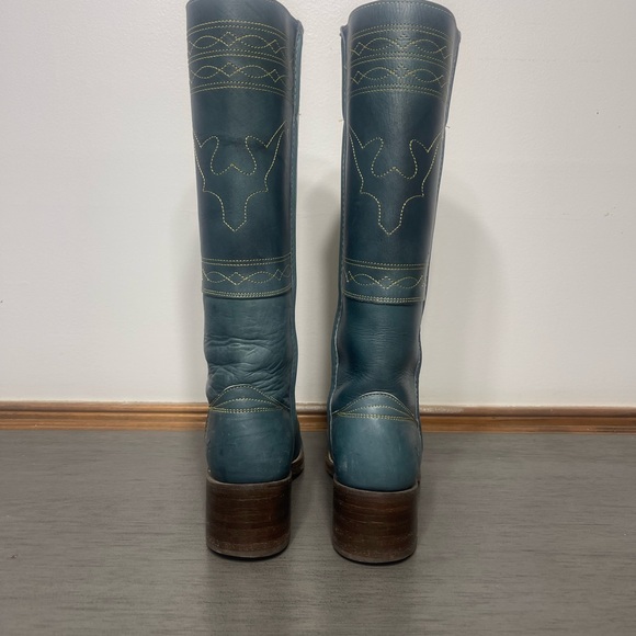 Rarest Vintage Frye Blue Campus Boots - Picture 4 of 13